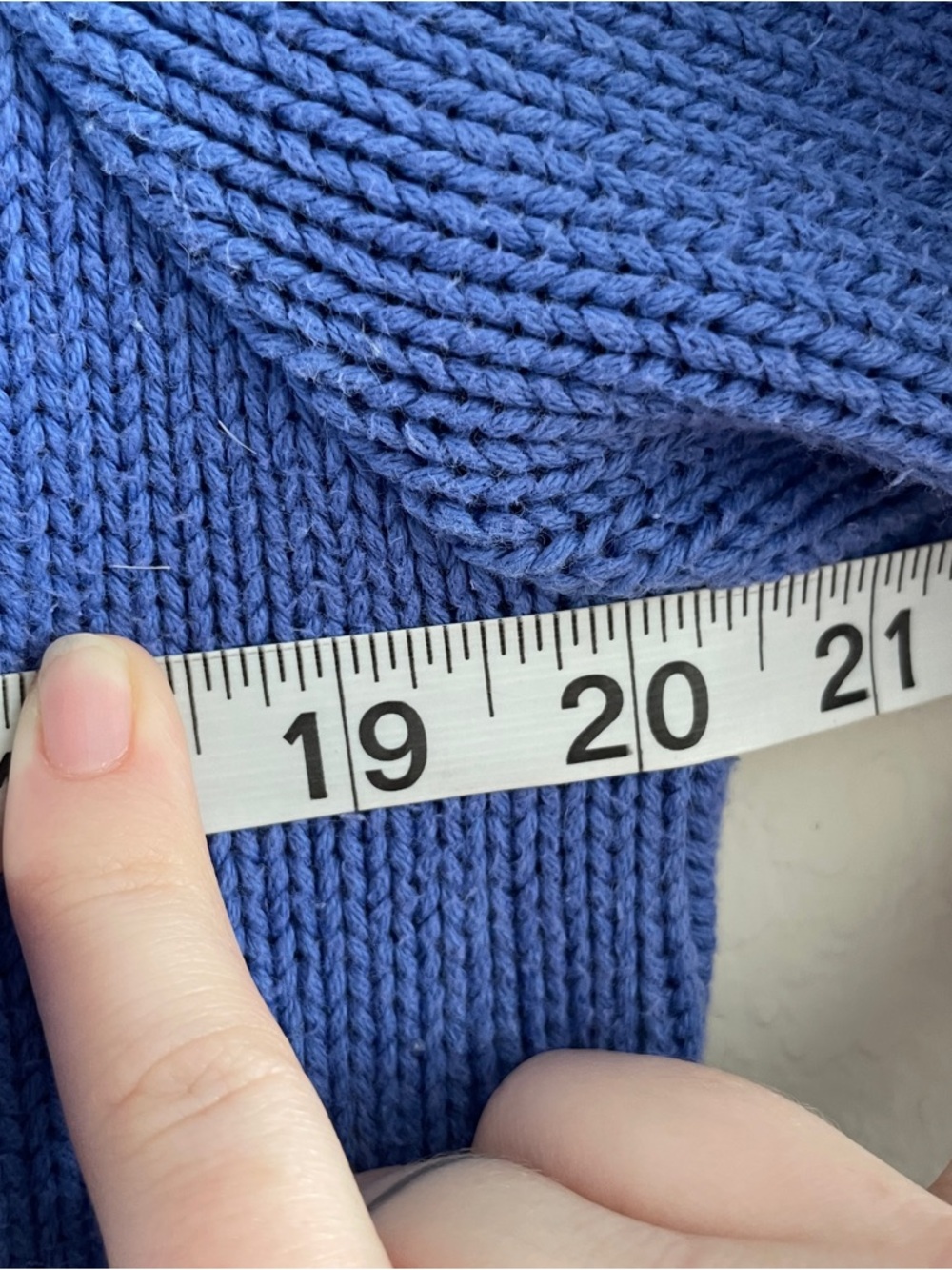 Vintage Blue Button-Front Knit Jacket - Picture 7 of 8